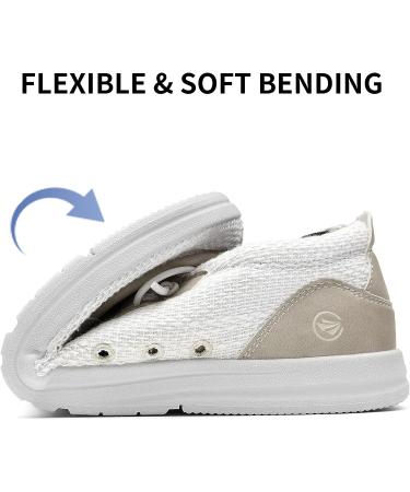 MEHOTO Men's Slip On Loafers with Arch Support Insole - Comfortable Light-Weight Men's Shoes (Size 11, White) - Buy Online on GoSupps.com