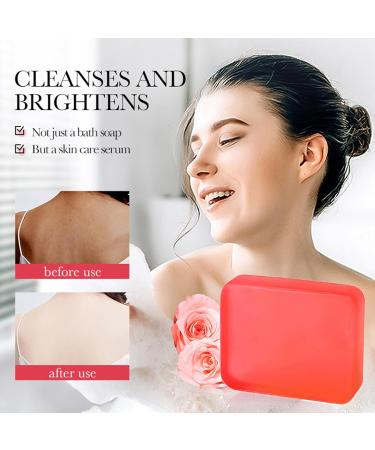 Soap Bar Rose Glow Soap For Face & Body Handmade Soap Bar for Deep Cleansing Exfoliating Gentle Soap for Acne Prone Skin - Moisturizer Cleansing Bar - Buy Online on GoSupps.com