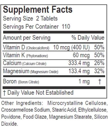 Calcium Citrate with Boron Supplement - 220 Tablets | Boost Bone Health - Buy Online on GoSupps.com