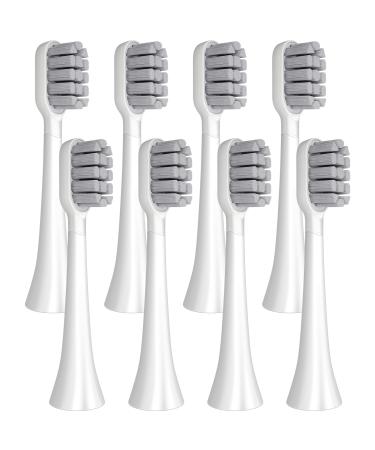 Toothbrush Heads 6 Count Replacement Toothbrush Heads for Adults Compatible with HOSOKA Electric Toothbrush (Pointed Bristle White)