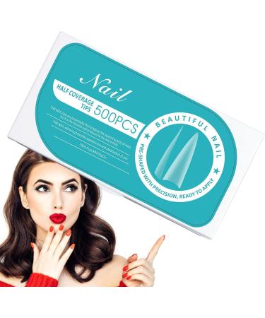 Nail Extension Kit Artificial False Nails Gel Extension Kit Nail Forms Frosted Fast Manicure Set Matte Nail Tips for Nail Salons Homes 01 - Buy Online on GoSupps.com