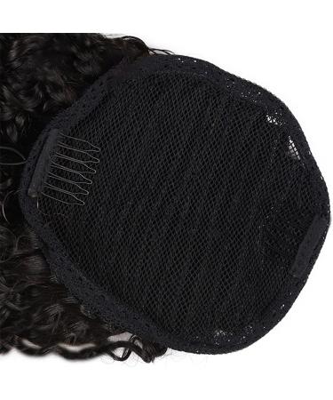 Aiokrtse Wrap Around Ponytail Extension Human Hair Kinky Curly Drawstring Ponytail Hair Pieces for Women Natural Color 22 inches - Buy Online on GoSupps.com