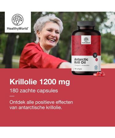 Be Healthy Group doo Krill Oil 1200 mg 180 Soft Capsules Omega3 + Astaxanthin Glutenfree Lactosefree and Without Artificial Flavors 3 Month Supply Support of Heart and Blood Vessels - Buy Online on GoSupps.com