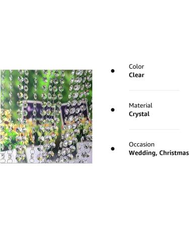 VOVOV 20FT Clear Crystal Garland Chandelier Octagon Beads - Elegant Beaded Trim for Decor - Buy Online on GoSupps.com