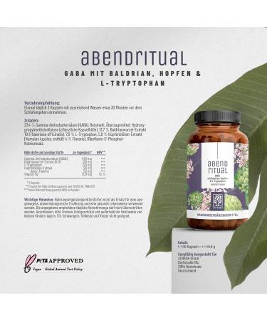 NaturTreu Evening Ritual Complex - High Dose GABA Capsules with Valerian Tryptophan & Hops - 90 Vegan Capsules No Additives - Buy Online on GoSupps.com