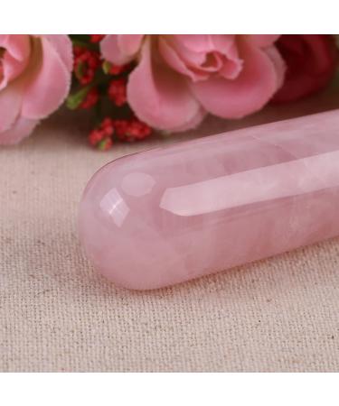 Rose Quartz Crystal Rod for Healing & Relaxation | Pain Relief Massage Tool & Gua Sha for Body & Neck Therapy - Buy Online on GoSupps.com