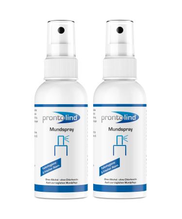 Double pack Prontolind mouth spray optimal care for oral piercings 75ml