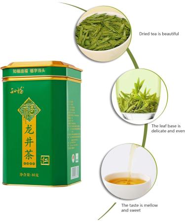  Gavigain Organic Longjing Green Tea Premium Chinese Longjing Tea Authentic Loose Leaf Tea from Chinese Dragon Well 80g - Buy Online on GoSupps.com