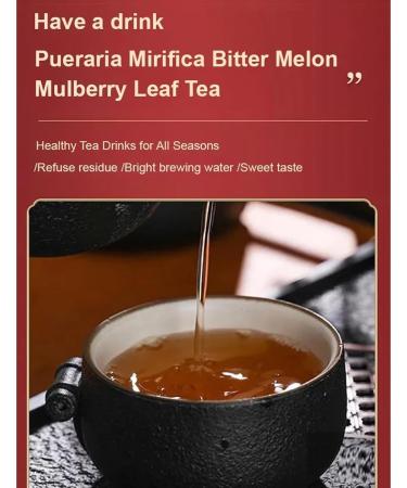 Pueraria Balsam Pear And Mulberry Leaf Tea Kudzu Bitter Melon And Mulberry Leaf Tea Bitter Gourd Mulberry Leaf Tea Bitter Melon Tea Mulberry Leaf Tea Mulberry Tea (3Bag) - Buy Online on GoSupps.com