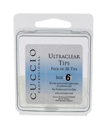 Cuccio Ultraclear 50-Piece Nail Tips Size 6