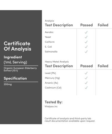 Organic Elderberry Liquid 2 Fl Oz (60 Servings) - Tincture for Immune System Support by Double Wood - Buy Online on GoSupps.com