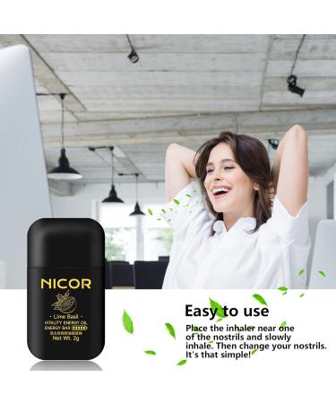 Portable Essential Oils Nose Inhaler | Aromatherapy Stick - Fresh & Cooling Lime Basil - Buy Online on GoSupps.com