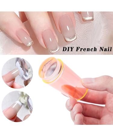 Niceneeded 6Pcs Bunte Nail Art Stamper Set - 3 Nail Stampers & 3 Schaber Heads for French Smile Line - Perfect Nail Art Stamping Tools - Buy Online on GoSupps.com