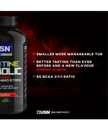 USN Creatine Anabolic Cherry: Muscle Building Stack 900g - 20 Servings - Buy Online on GoSupps.com