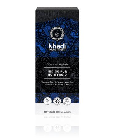 Buy Khadi Pure Indigo Plant Hair Color - 100g Natural & Vegan Hair Color for Deep Black to Shimmering Blue-Black - Certified Organic Hair Dye - Buy Online on GoSupps.com