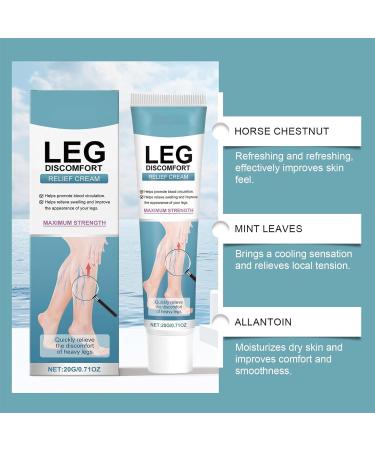  YNPQTDS Moisturizing Leg Cream 20g Massage Cream for Tired Calves and Legs | Travel Size Moisturizing and Soothing Lotion for Men Family Home School Teachers Sports Walking - Buy Online on GoSupps.com