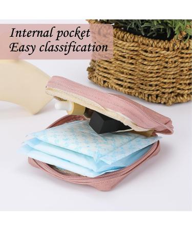 2 Pcs Sanitary Napkin Storage Bag - Period & Menstrual Pad Organizer for Teen Girls & Women - Pink & Blue - Buy Online on GoSupps.com