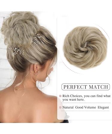 Premium Ashblond Hair Extensions | Realistic Hair Ties & Updos | Voluminous Ponytail & Dutt - 45g - Buy Online on GoSupps.com