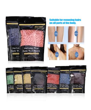 Buy Blue Zoo 250g Natural Film Hard Wax Beans - Essential Solid Depilatory Wax for Body Hair Removal - Buy Online on GoSupps.com