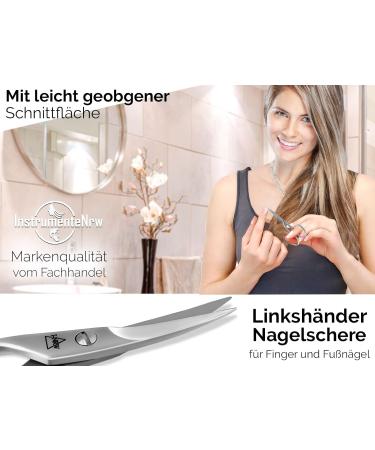 Professional Left-Handed Nail Scissors | Stainless Steel Toenail & Cuticle Clipper - Extra Sharp Design - Buy Online on GoSupps.com