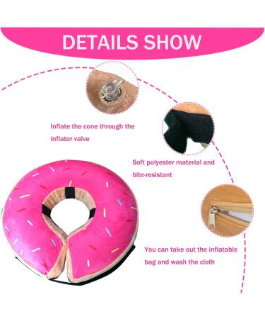 YQkangzhu Inflatable Dog Collar Pet Neck Donut Cone Collar Soft Protective Recovery Collar for Dogs and Cats Anti Licking Cones for Pet Injured Surgery Adjustable E Collar Does not Block Vision(M) - Buy Online on GoSupps.com