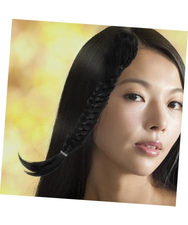 Angoily Hand Braided Braided Wig Girls Braid Extensions Braid Wig Long Braided Ponytail Synthetic Braided Ponytail Extension Fake Ponytail for Women High Temperature Wire Modeling - Buy Online on GoSupps.com