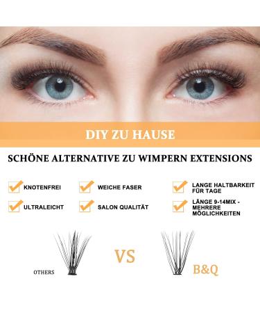 280 PC Individual Eyelashes for Beginners | 30D + 40D Mix Lash Clusters | Perfect for Eyelash Extensions 9-15mm - Buy Online on GoSupps.com