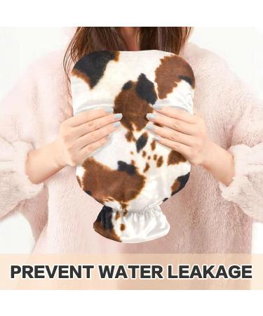 1L Animal Fur Hot Water Bottle - Black & Brown Texture for Neck & Shoulder Pain Relief | Heat & Cold Therapy - Buy Online on GoSupps.com