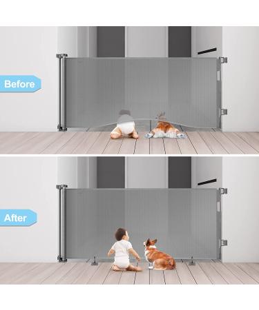 Grey Mesh Dog Gate Floor Adhesive Hook (2 Pack) | Retractable Pet Gate Accessories for Safety | Prevent Babies & Dogs from Going Under Gate - Buy Online on GoSupps.com