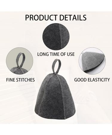 High-Quality 2-Piece Sauna Set | Durable Gray & White Sauna Hat for Men & Women | Ideal for Shower & Sauna Head Care - Buy Online on GoSupps.com