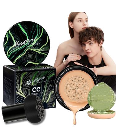 New Mushroom Head Air Cushion CC Cream Air Cushion CC Cream Mushroom Head Air Mushroom Head CC Cream Foundation Long-Lasting Matte Waterproof Moisturizing Concealer (A-07# Dark Brown)