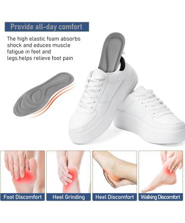 Buy WLLHYF Memory Foam Insoles - Comfort Cushioning Shoe Inserts for Men & Women | Relief Foot Pain (Grey W5-10US - Buy Online on GoSupps.com