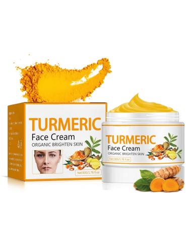Turmeric Face Cream for Face - Natural Turmeric Moisturizer Cream for Soothing & Hydrating - Vitamin C Turmeric Anti Aging Face Cream Smoothes Fine Lines Daily Moisturizer for Face and Body 50g