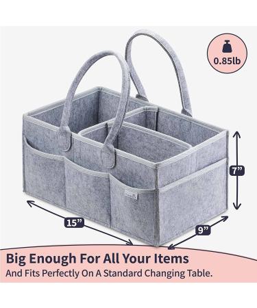 Baby Diaper Caddy Organizer, Stylish Storage Basket For Newborn Essentials And