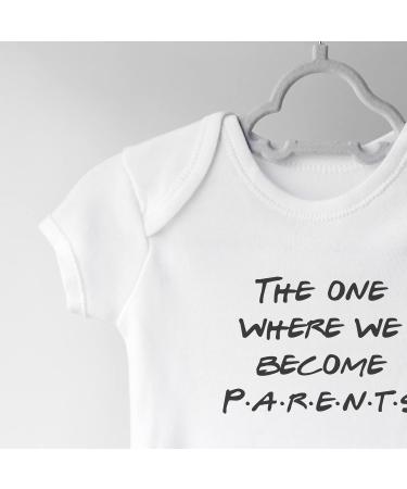 Hippowarehouse The One Where We Become Parents Baby Vest Bodysuit - Short Sleeve for Boys and Girls - Buy Online on GoSupps.com