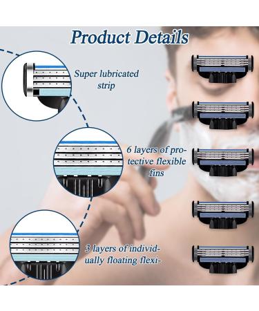 XSYKJGS MACH-3 Replacement Blades - 24 Professional Razor Blades for Men | Wet Razors Clean Beard & Leg Hair - Buy Online on GoSupps.com