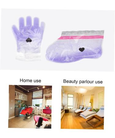 Mikinona 2 Pairs Wax Gloves Wax Cover Kit Paraffin Wax Feet Film Wax Hand Cover Hand Moisturizing Kit Beauty Hand Wax Cover Close Friends Set of Feet Spa Purple Non-woven Fabric - Buy Online on GoSupps.com