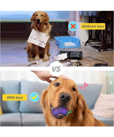 Rainbow-K9 12 Pack Dog Squeaky Toys Cute Plush Toys Stuffed Fruits Vegetables Dog chew Toy Squeaky Dog Toys for Puppy Small Dog Pets - Buy Online on GoSupps.com