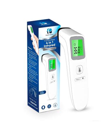 4-in-1 Contactless Infrared Digital Thermometer for Forehead, Room, Liquid & Object Temperature - Suitable for All Ages - Buy Online on GoSupps.com