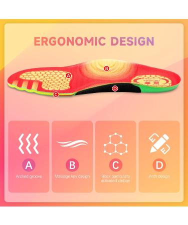 Hapenss Basketball Volleyball Shoes Insole | Arch Support & Deodorizing Foot Insole for Men and Women | Size Men's 9-9 1/2, Women's 11-11 1/2 - Buy Online on GoSupps.com