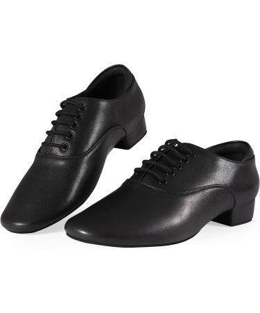 Men's Black Leather Ballroom Dance Shoes for Salsa Latin Tango - Size 10.5 - Buy Online on GoSupps.com