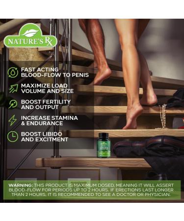 Nature's RX 9 in 1 Semen Volume Booster | #1 Rated Size Enlargement & Blood Flow Max | Horny Goat Weed + 8 Powerful Ingredients | 3rd Party Tested | 90 Caps - Buy Online on GoSupps.com