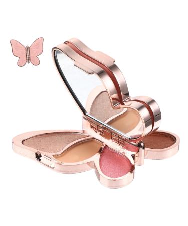 DOITOOL 1pc Eyeshadow Palette Makeup Blush Cream Eyeshadow Portable Eyeshadow Plate Cosmetic Lighter Woman 1 count (Pack of 1) As Shown 4