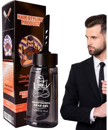 4 Hair Wax Gel with Comb - Professional Long-Lasting Men Hair Styling Gel Tool - Lightweight Hair Cream Salon Styling Gel Tool Fast Build Hair 4 Pcs One Comb Cool 300ml - Buy Online on GoSupps.com