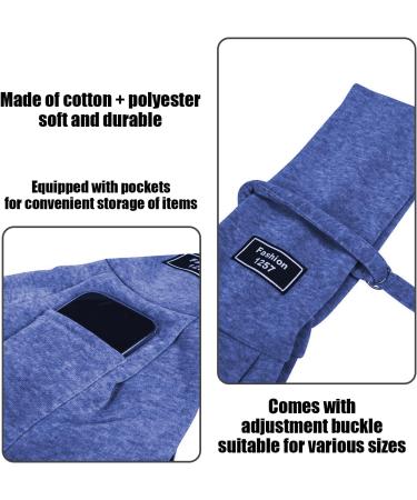 1 Piece Pet Outdoor Carrying Bag Puppy Sling Bag Small Dog Carrier Cat Sling Safety Belly Bag Double-Sided Design Puppy Belly Bag Pet Backpack Adjustable Shoulder Strap (Navy Blue) - Buy Online on GoSupps.com