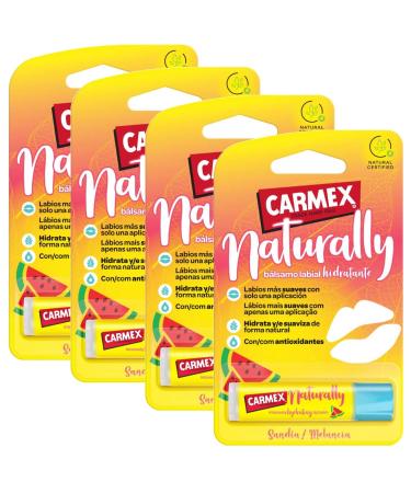 Carmex Carmex Lip Balm Various Fragrances (Naturally Watermelon 4 Units)