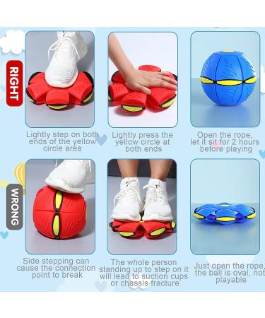 WACURRENTHYD New UFO Pet Flying Saucer Ball Portable Flying Toys Creative Fly Saucer Stomp Magic Balls Magic Frisbee Dog Toy Ball Fun Puppy Interactive Flying Flat Throw Disc Balls Toy (Red) - Buy Online on GoSupps.com