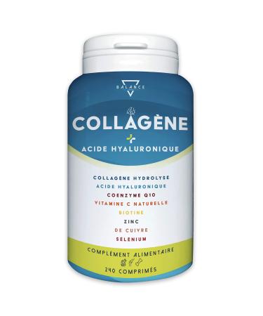 HYDROLIZED COLLAGEN 2000MG - 240 TABLETS | Collagen and Hyaluronic Acid | Collagen, Hyaluronic Acid, Coenzyme Q10, Vitamin C, Biotin and Zinc for Skin, Bones and Joints