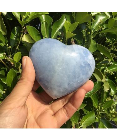 Natural Blue Celestite Stones and Minerals Ornaments Polished Heart Shape Gemstones Home Decoration Gifts JZIGTDEM Talla nica As Shown 2.75-3.15in - Buy Online on GoSupps.com