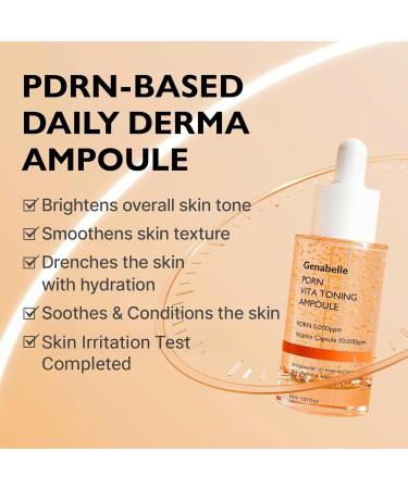 PDRN Vita Toning Ampoule - Lightweight Glass Skin & Toning Ampoule with Vitamin B C E PDRN Serum for Blemishes Fine Lines and Rough Skin Texture 1.01 fl oz 1.01 Fl Oz (Pack of 1) - Buy Online on GoSupps.com